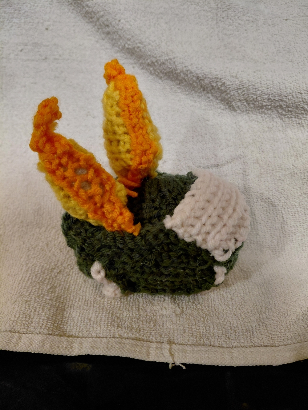 Handmade Green and Yellow Small Dumpster Fire